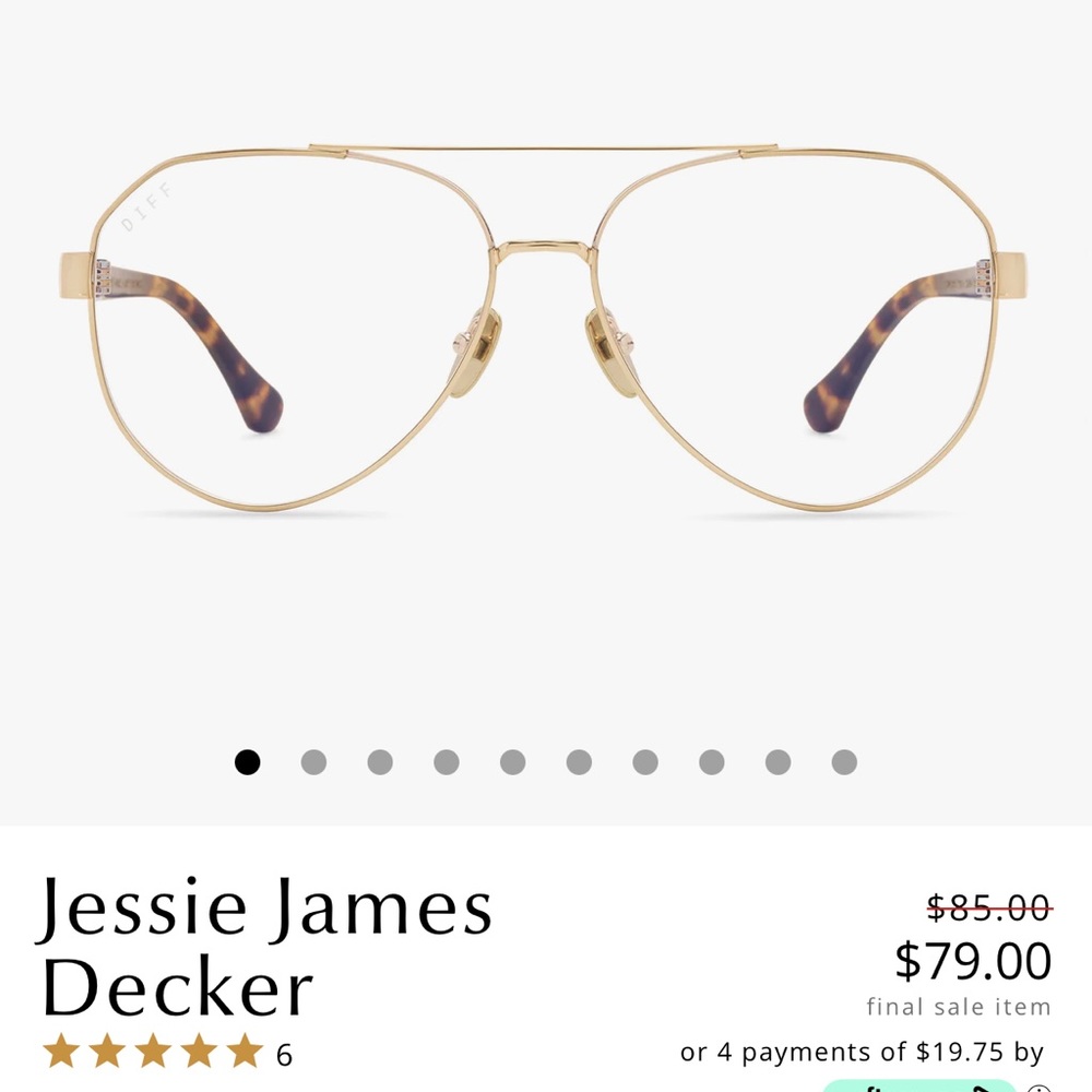 JESSIE JAMES DECKER BLUE LIGHT SUNGLASSES